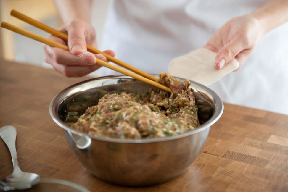 adding filling to dumplings | Classpop Shot 4