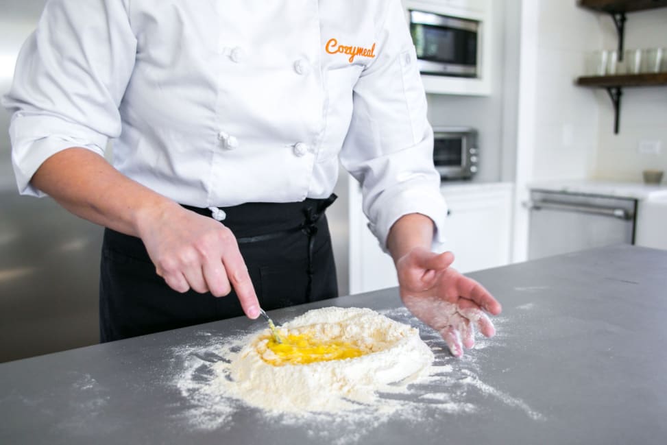 making fresh pasta with eggs and flour | Classpop Shot 2