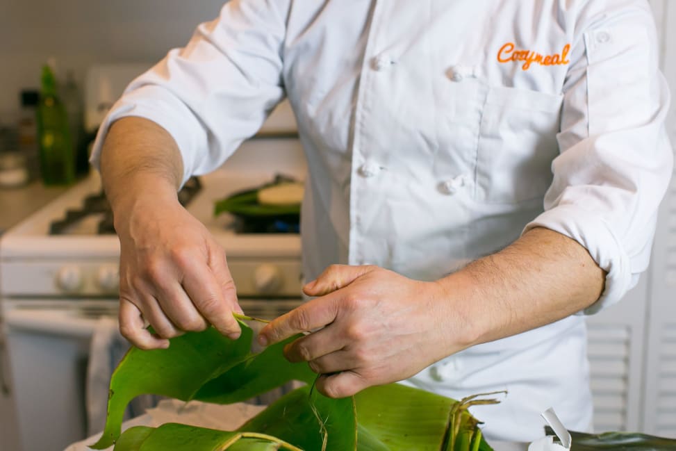 chef cooking with banana leaves | Classpop Shot 2