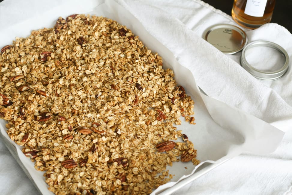 toasting granola on a tray | Classpop Shot 4