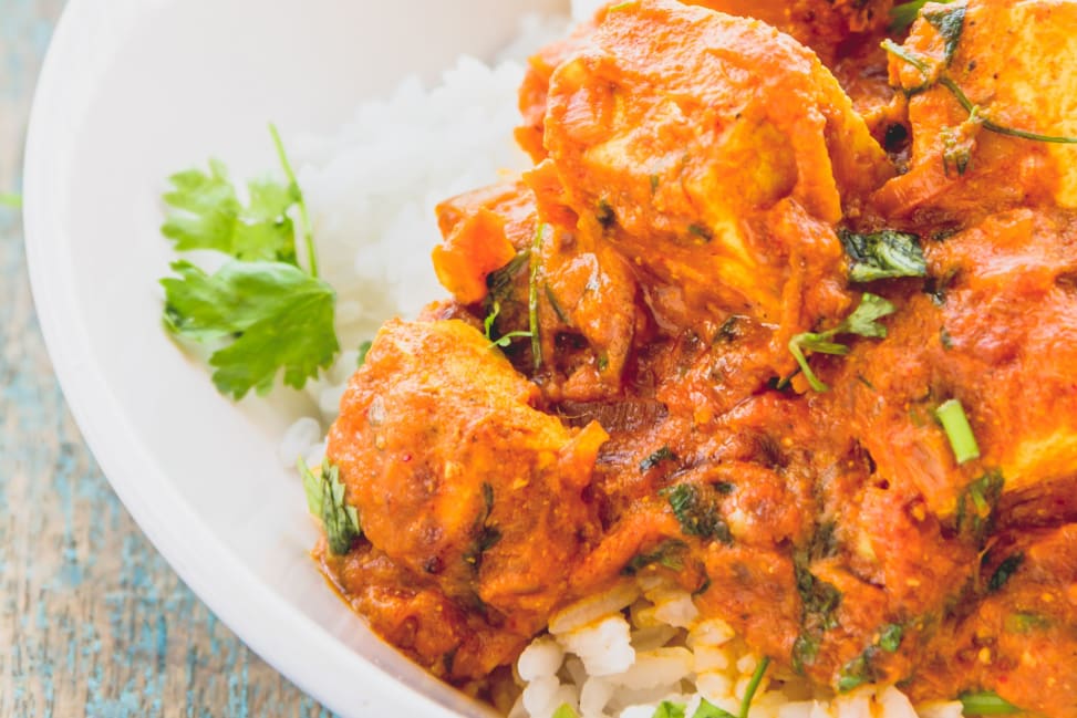 tikka masala with tofu and rice up close | Classpop Shot 2