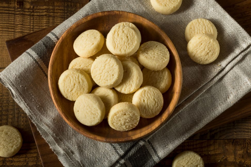 top view of a bowl with shortbread cookies inside | Classpop Shot 2