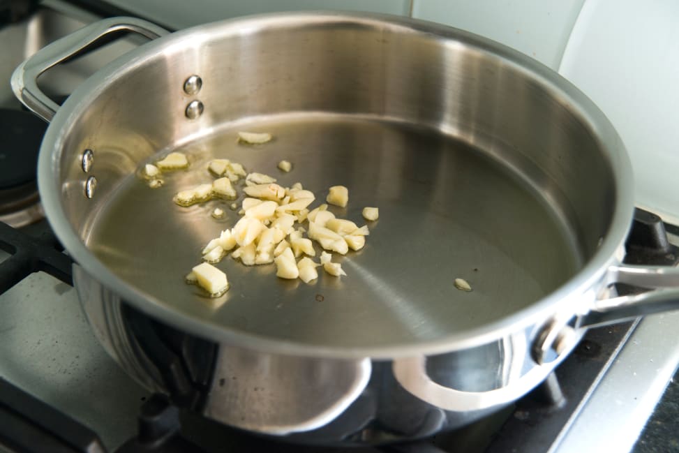 Los Angeles - chef cooking garlic in a pan Shot 3