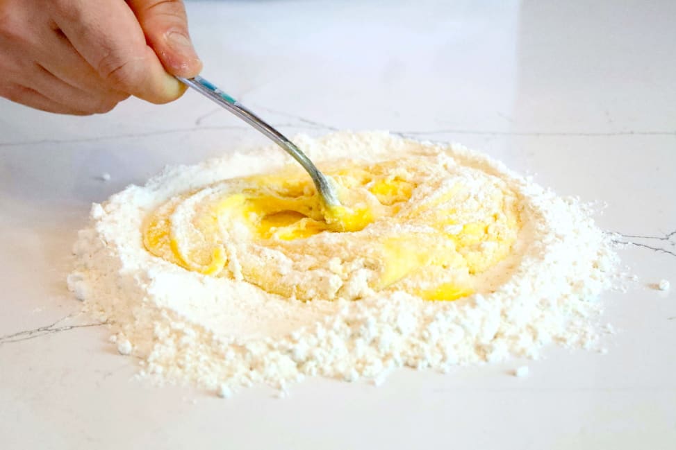 chef mixing flour and eggs to make pasta dough | Classpop Shot 3