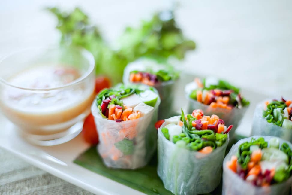 fresh spring rolls with vegetables and tofu | Classpop Shot 2