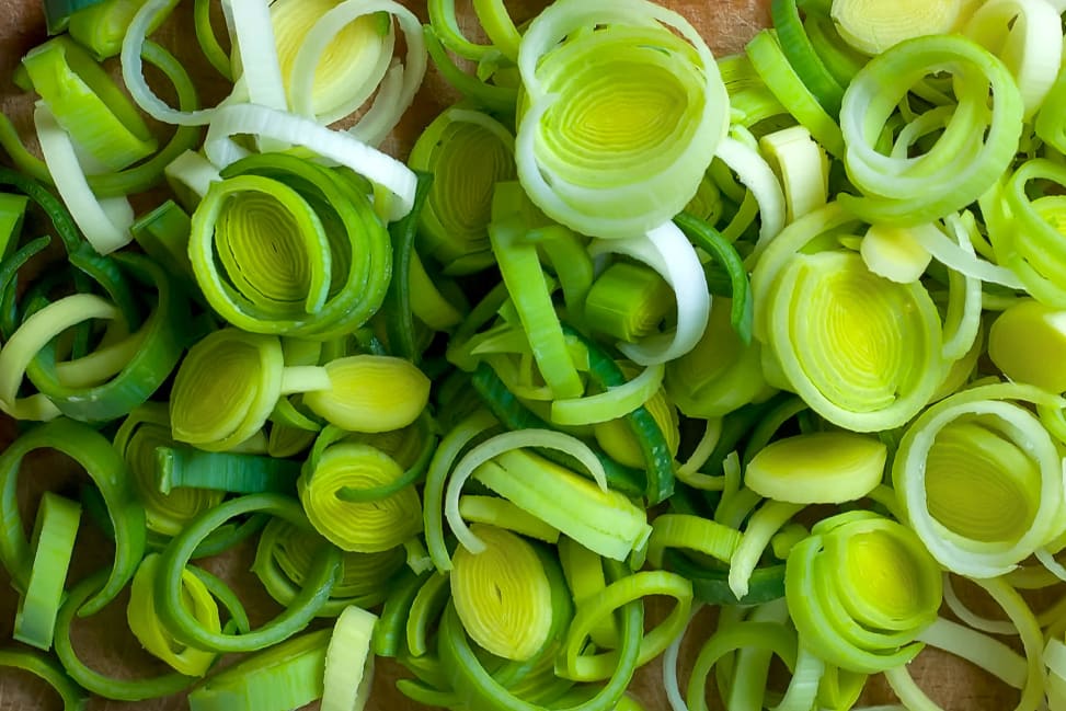 sliced leeks for potato leek soup | Classpop Shot 2