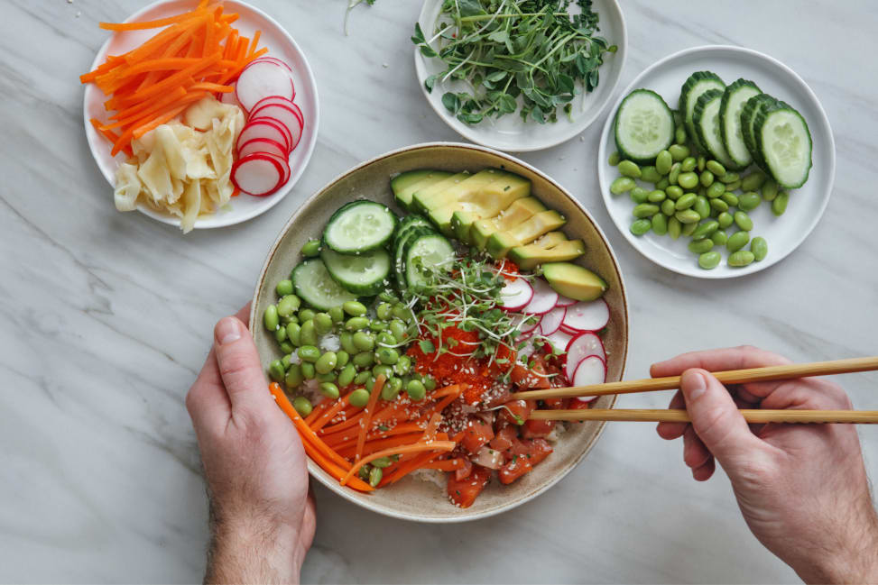 Los Angeles - making a poke bowl Shot 4