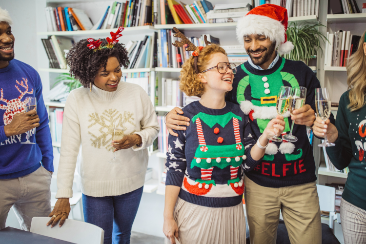 Ugly Christmas sweater contest