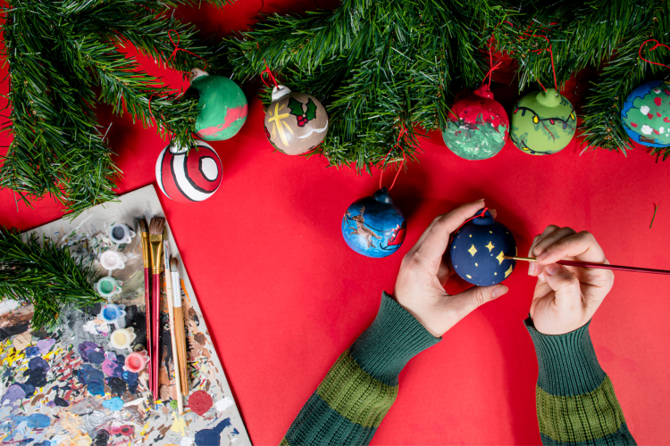 Easy Snowflakes Ornaments Acrylic Painting LIVE Tutorial 