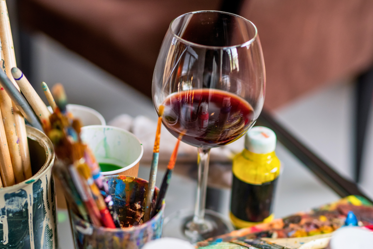 wine glass painting ideas