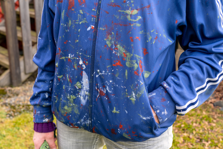how to get dried paint out of clothes