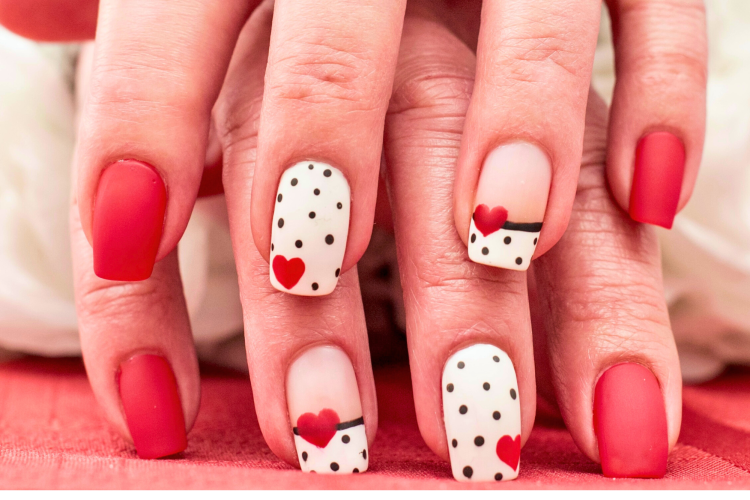 valentines nails