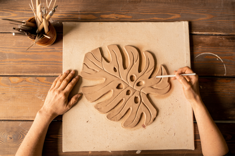 Carving Texture and Imagery onto Clay