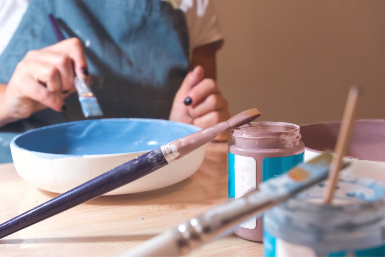 glazing pottery