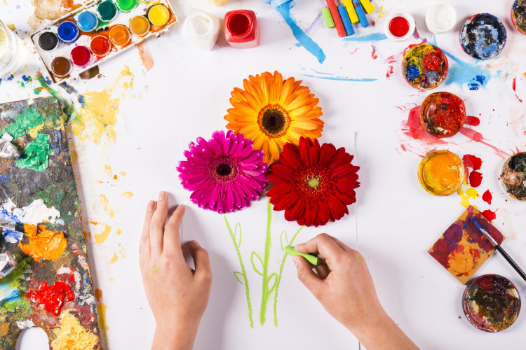 flower painting ideas