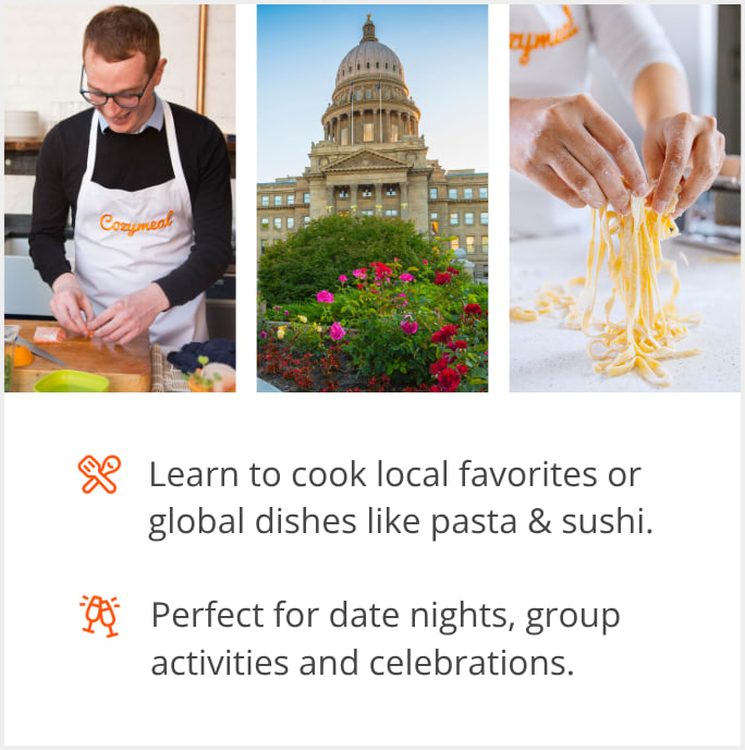 See our selection of cooking class menus in Boise, ID