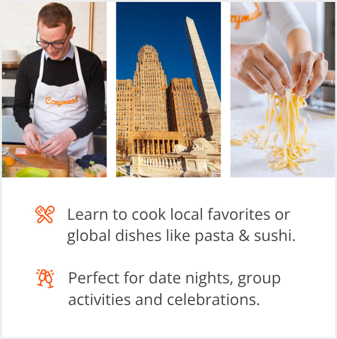 See our selection of cooking class menus in Buffalo, NY
