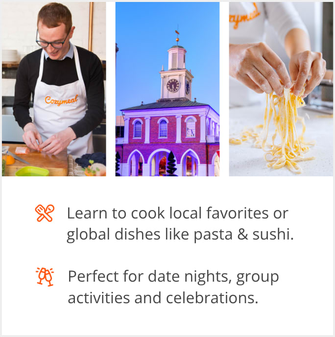 See our selection of cooking class menus in Fayetteville, NC