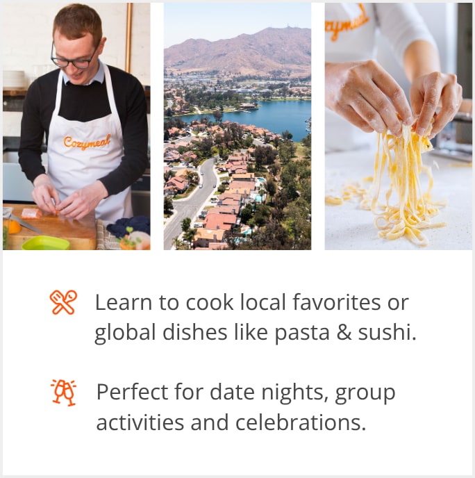 See our selection of cooking class menus in Moreno Valley, CA