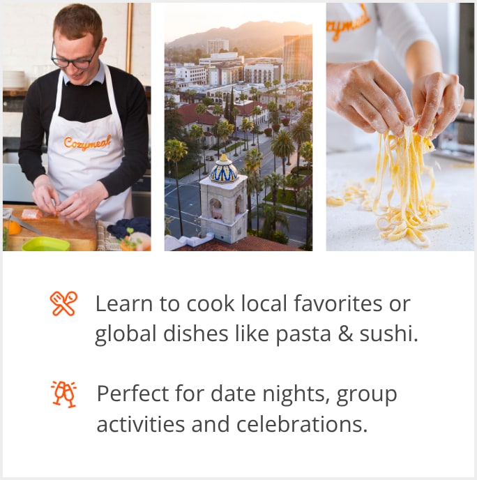 See our selection of cooking class menus in Riverside, CA