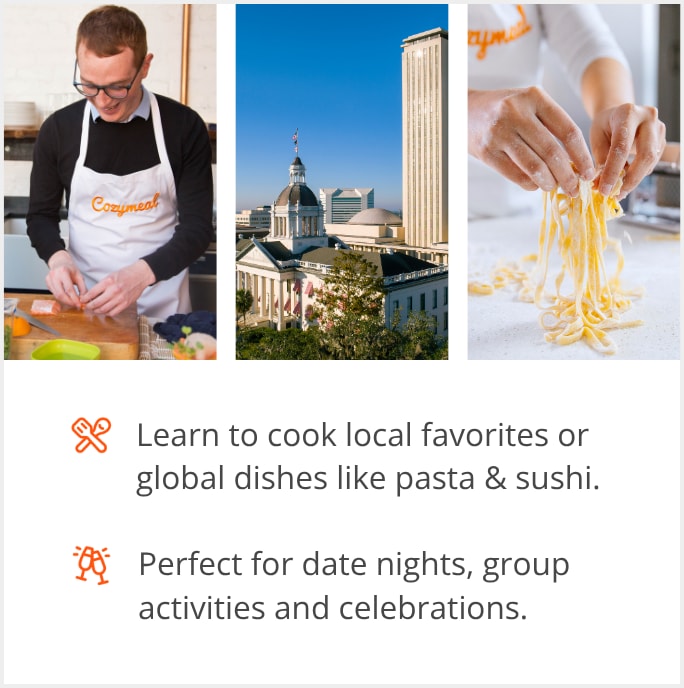 See our selection of cooking class menus in Tallahassee, FL