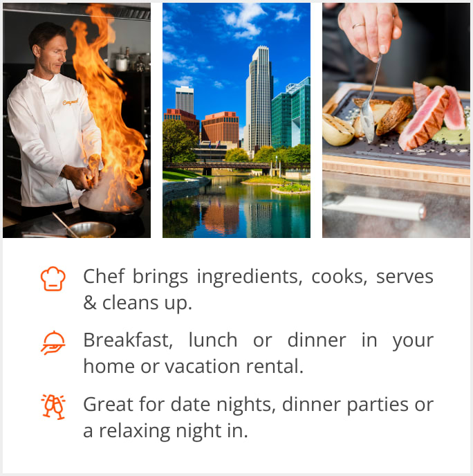 See our selection of private chef menus in Omaha, NE
