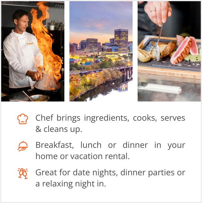 See our selection of private chef menus in Richmond, British Columbia, Canada