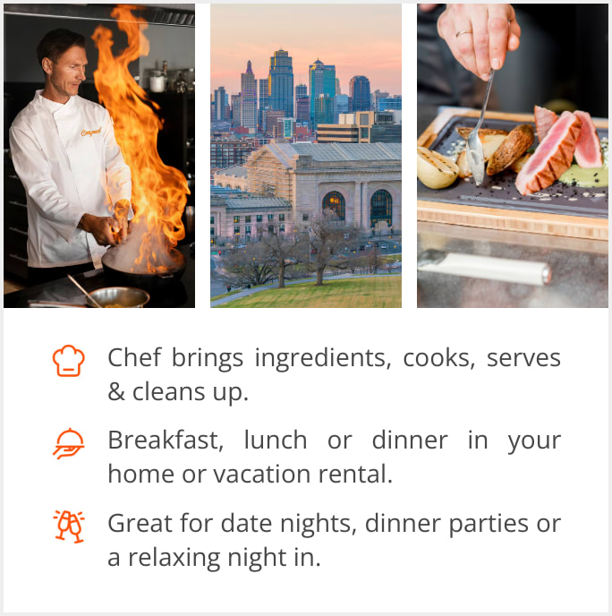 See our selection of private chef menus in Kansas City, MO