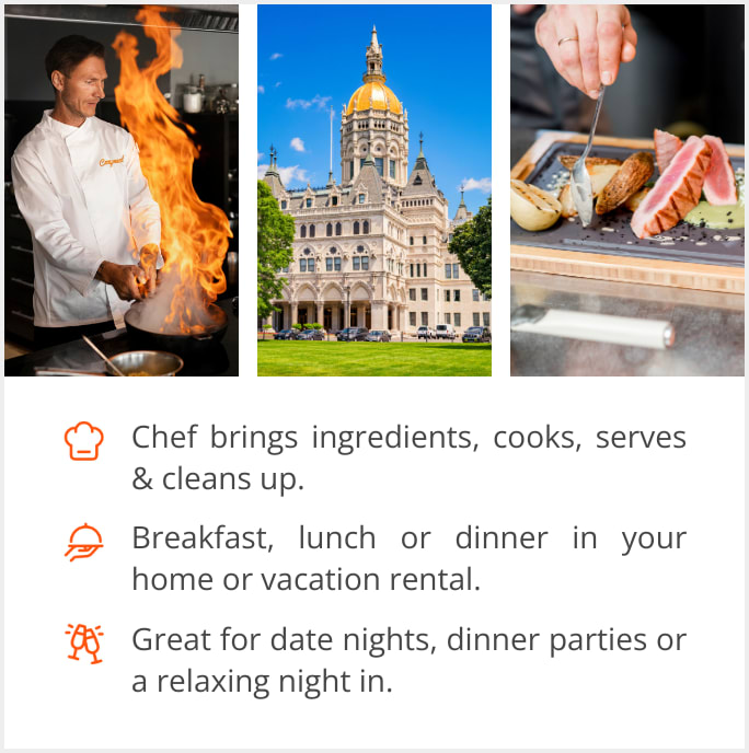 See our selection of private chef menus in Hartford, CT