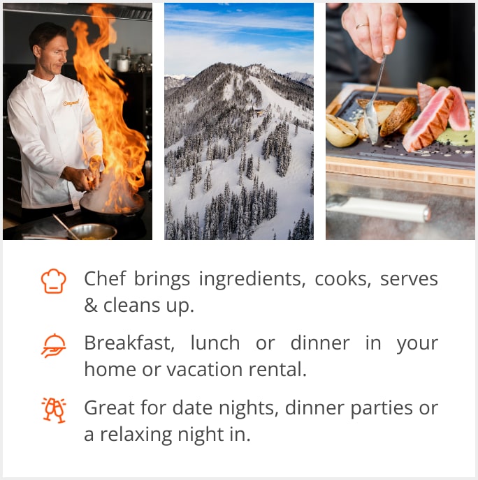 See our selection of private chef menus in Stevens Pass, 