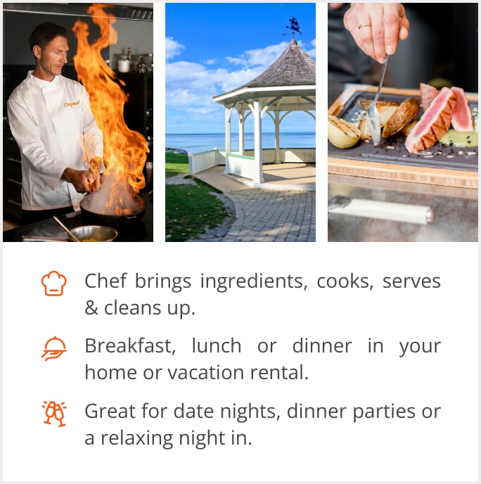 See our selection of private chef menus in Niagara-on-the-Lake, 