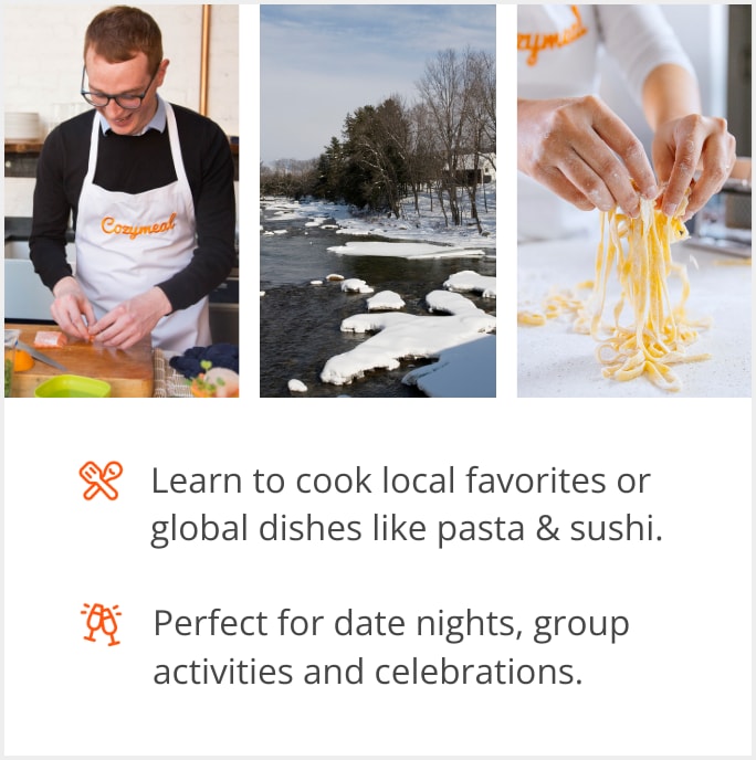 See our selection of cooking class menus in North Conway, 