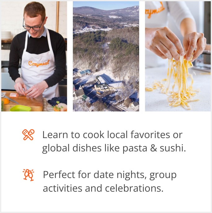 See our selection of cooking class menus in Okemo, 