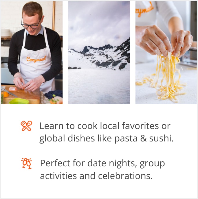 See our selection of cooking class menus in Snowbird, 