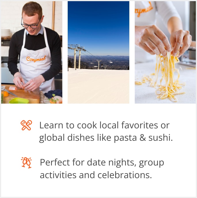 See our selection of cooking class menus in Stratton, 
