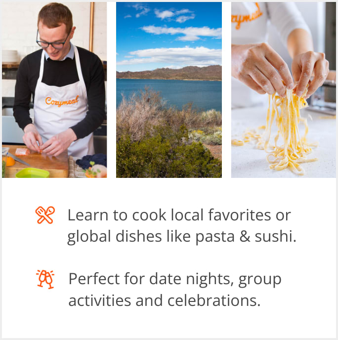 See our selection of cooking class menus in Lake Havasu, 