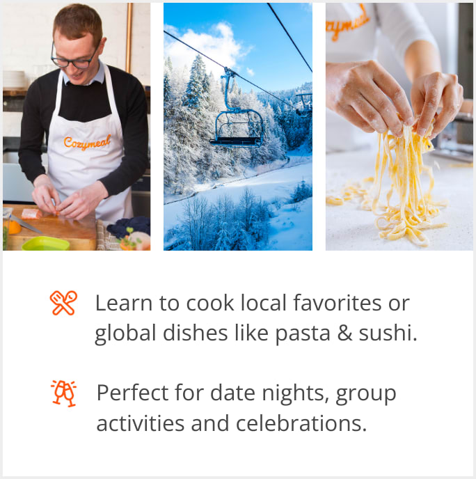 See our selection of cooking class menus in Blue Mountain, 