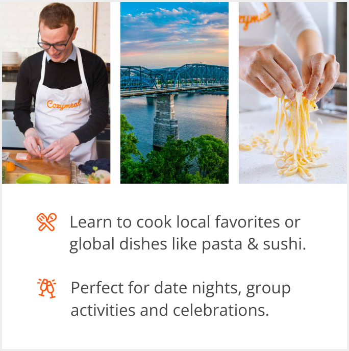See our selection of cooking class menus in Chattanooga, TN