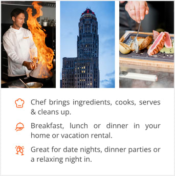 See our selection of private chef menus in Buffalo, NY