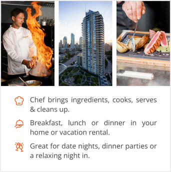 See our selection of private chef menus in Burnaby, British Columbia, Canada