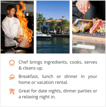 See our selection of private chef menus in Cape Coral, FL