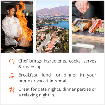 See our selection of private chef menus in Moreno Valley, CA