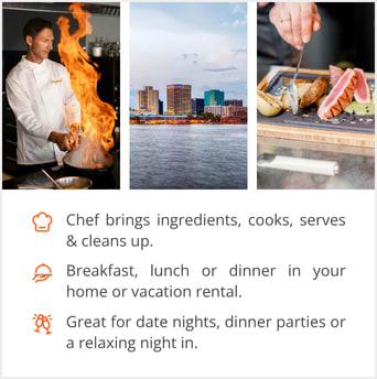 See our selection of private chef menus in Norfolk, VA