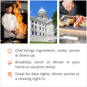 See our selection of private chef menus in Providence, RI
