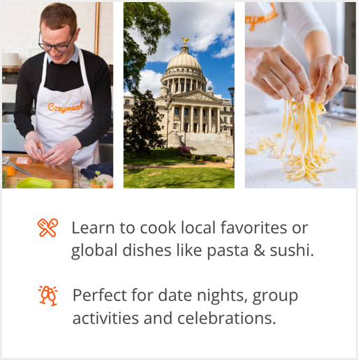 See our selection of cooking class menus in Jackson, MS
