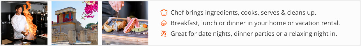 See our selection of private chef menus in Crete, Greece