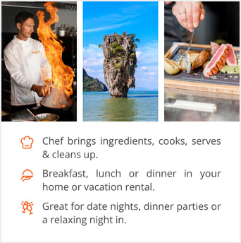 See our selection of private chef menus in Krabi, Thailand