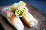 fresh vegetable spring rolls Shot