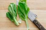 bok choy on a cutting board Shot