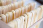 fresh cut pasta drying on a rack Shot